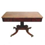 A 19th century mahogany centre or writing table,