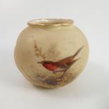 A Royal Worcester blush ivory vase,