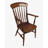 A 19th century spindle back Windsor chair