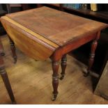 A 19th century mahogany extending dining table, having pull out action, with one additional leaf,