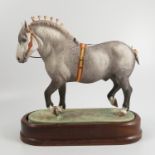 A Royal Worcester limited edition model, Percheron Stallion, modelled by Doris Lindner,