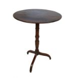 A 19th century mahogany circular occasional table,