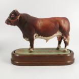 A Royal Worcester limited edition model, Dairy Shorthorn Bull, modelled by Doris Lindner,