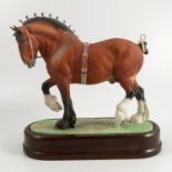 A Royal Worcester limited edition model, Shire Stallion, modelled by Doris Lindner,