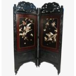 A Chinese two fold screen,