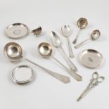 A collection of Continental flatware, to include ladles, spoons, fork,