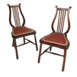 A pair of 19th century Welsh chairs, with lyre back,