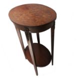 An oval shaped occasional table,