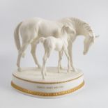 A Royal Worcester limited edition model, Prince's Grace and Foal, modelled by Doris Lindner,