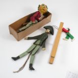 A boxed Pelham puppet, Mr Turnip,