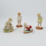 Four Royal Worcester figures, from the first series, modelled by Freda Doughty, comprising Tommy,