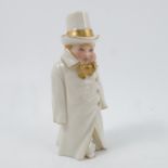 A Royal Worcester candle snuffer, Budge, from the Helen's Babies series, in white,