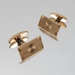 A pair of 9 carat gold cufflinks, London 1976,