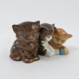 A Royal Worcester young animal group, of Kittens by Doris Lindner, shape no.