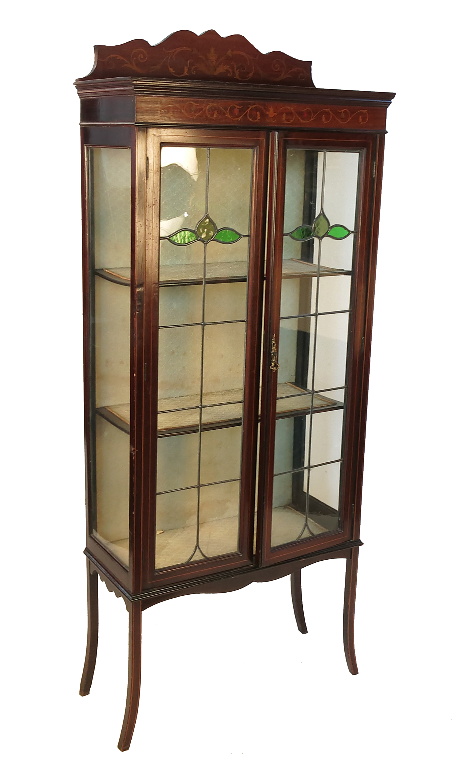 An Edwardian display cabinet,