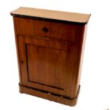 A Biedermeier style pier cabinet, fitted with a drawer, with blind cupboard door below, width 25.