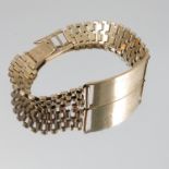 A 9 carat gold identity bracelet,