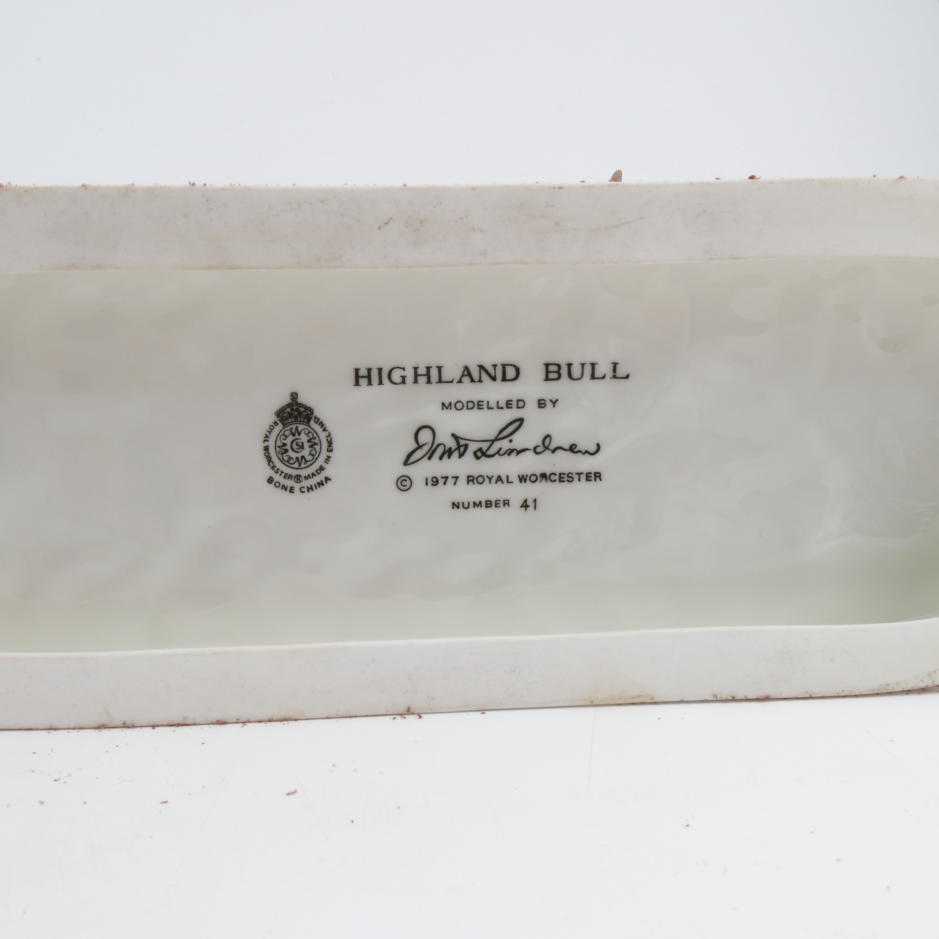 A Royal Worcester limited edition model, Highland Bull, modelled by Doris Lindner, - Image 3 of 5