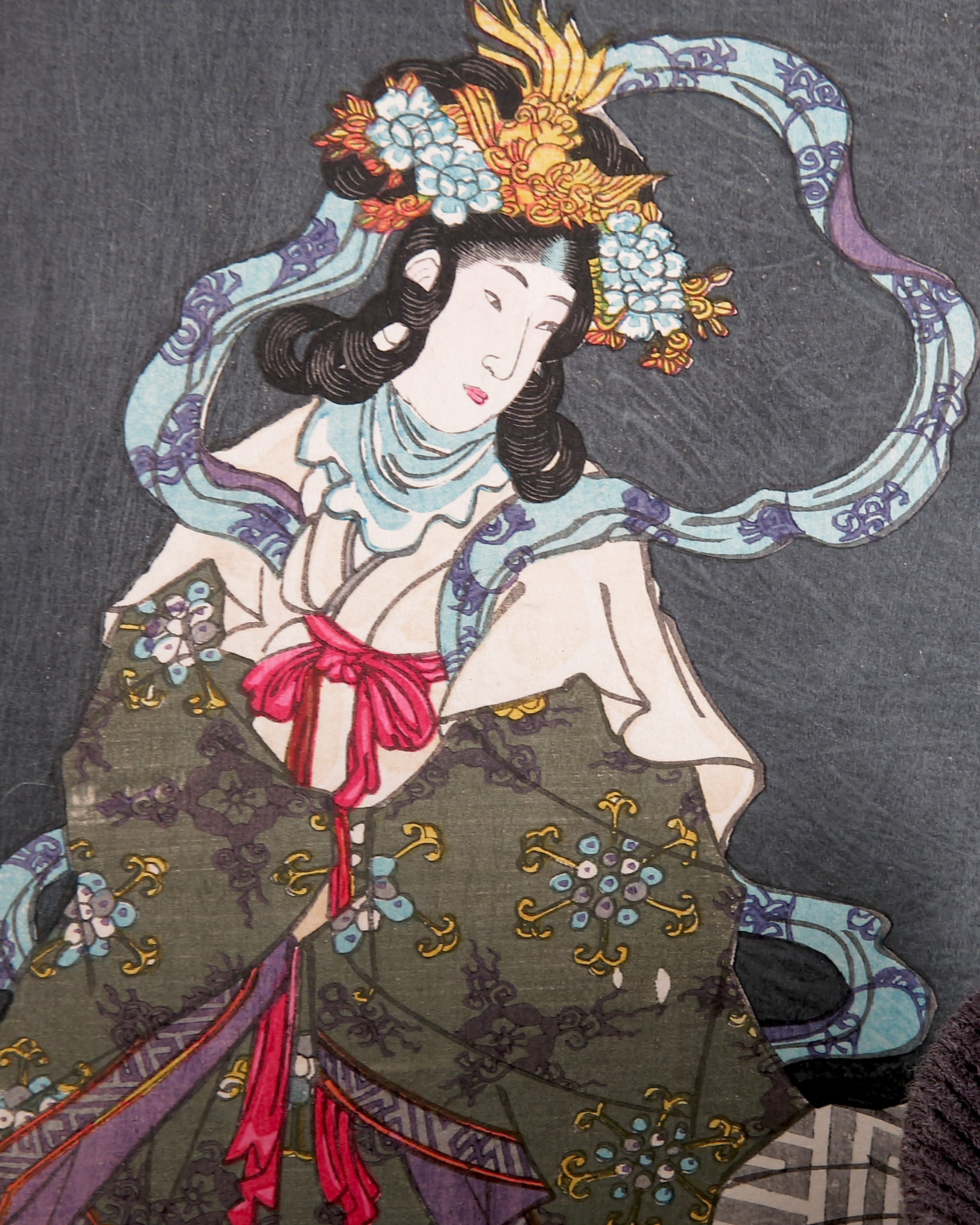 A folio of twenty-four late 19th century Japanese coloured woodcuts, - Image 26 of 26