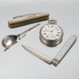 A silver Roman style spoon,