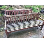 Two wooden garden benches,