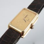 Corum, an 18 carat gold ingot wrist watch, the dial on Bank of Switzerland 10g ingot of 999.