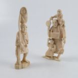 A carved ivory model,