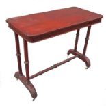 A 19th century mahogany rectangular centre table,