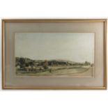 Edmund Marks, watercolour, Landscape near Bath, 10.5ins x 19.