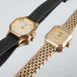 Longines, a lady's 9 carat gold quartz bracelet watch, cased and with paperwork dated for 9/2/91,