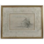 Sir James Peile, pencil drawing, view of Gibraltar, 5.75ins x 9.