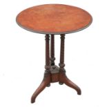 A 19th century burr walnut occasional table,