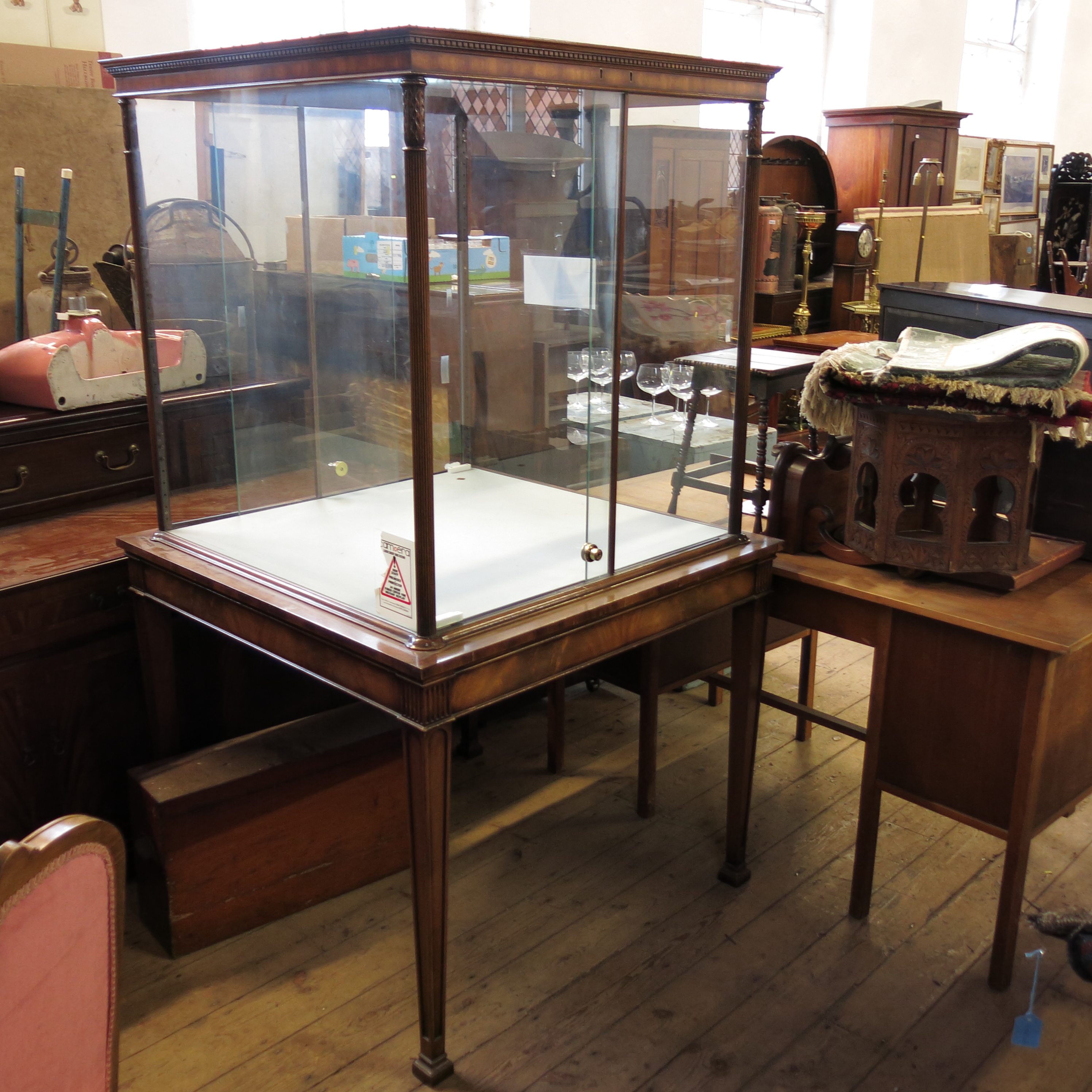 A Rackstraw's square shaped display cabinet, with sliding doors, - Image 2 of 2