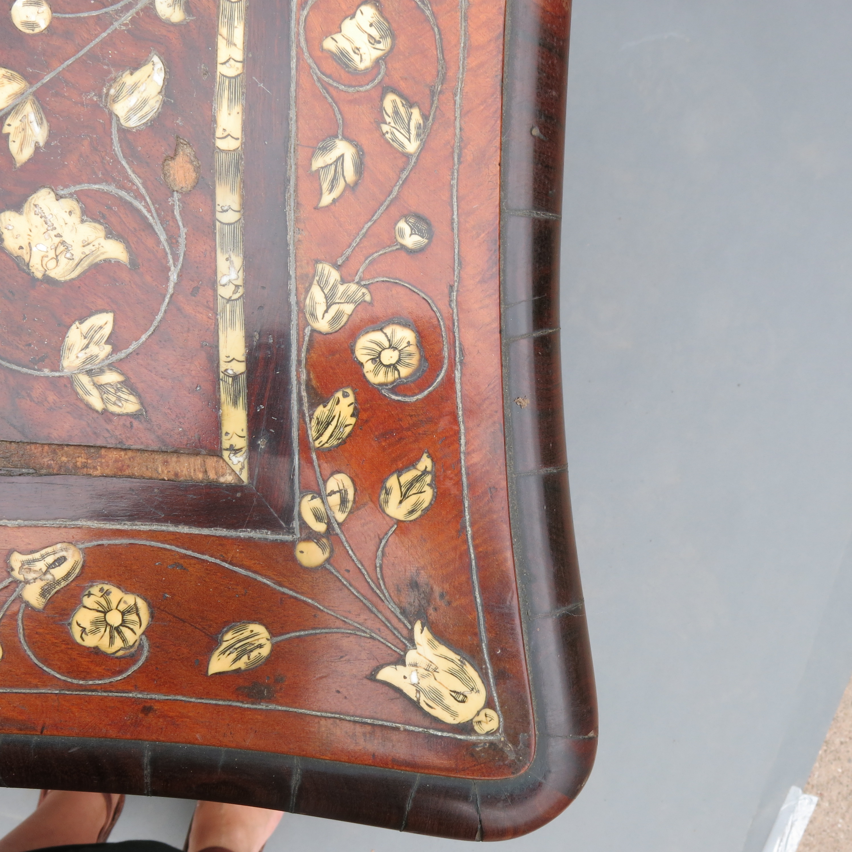 A continental commode, probably 18th century Italian/Milanese, of serpentine outline, - Image 5 of 23