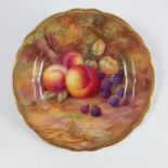 A Royal Worcester cabinet plate, decorated with fr