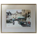 John Yardley, watercolour, The market at Ross, 13.