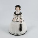 A Royal Worcester table bell, Bell Woman, decorate