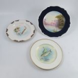 A Royal Worcester plate, painted with fish by Edwa