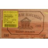 2003 La Croix de Beaucaillou, St Julien, 12 bottle