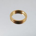 A 22 carat gold plain wedding ring, 3.4g gross
