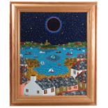 Brian Pollard, oil on canvas, Eclipse, Mount's Bay