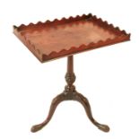 A Georgian style occasional table, the rectangular