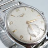 Longines, a gentleman's stainless steel mechanical