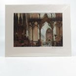 David Birtwhistle, colour print, Light and Sound Worcester Cathedral, retailed at Birties of