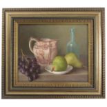 Gerald Norden, oil on board, still life, lustre ju