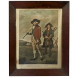 Two 19th century English prints, in rosewood frames, Captain George Farmer and the Society of