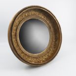 A 19th century gilt framed circular wall mirror, w