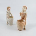 A pair of Royal Worcester figures, children with b