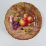 A Royal Worcester cabinet plate, decorated with fr