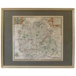 Christopher Saxton, map of Buckinghamshire, 16ins